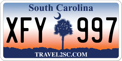SC license plate XFY997