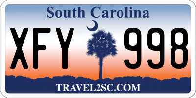 SC license plate XFY998