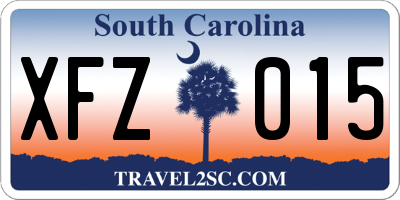 SC license plate XFZ015