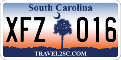 SC license plate XFZ016