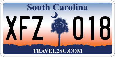 SC license plate XFZ018