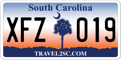 SC license plate XFZ019