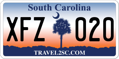 SC license plate XFZ020