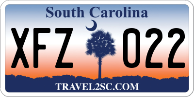 SC license plate XFZ022