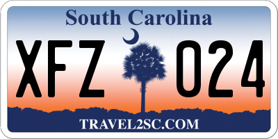 SC license plate XFZ024