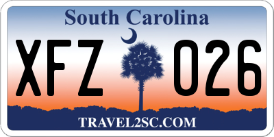 SC license plate XFZ026