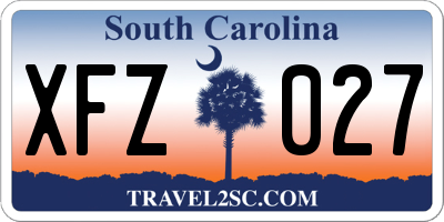 SC license plate XFZ027