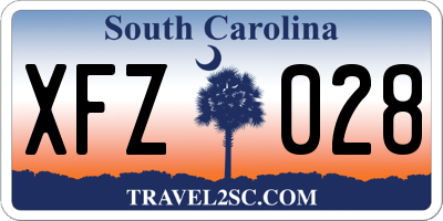 SC license plate XFZ028
