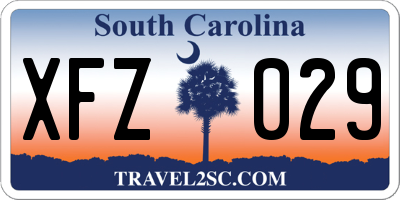 SC license plate XFZ029