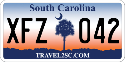 SC license plate XFZ042