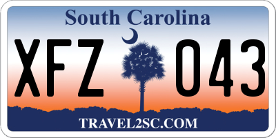 SC license plate XFZ043