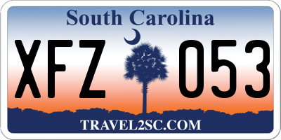SC license plate XFZ053