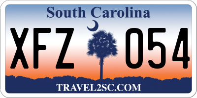 SC license plate XFZ054