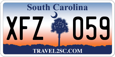 SC license plate XFZ059
