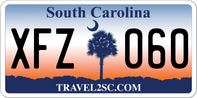 SC license plate XFZ060