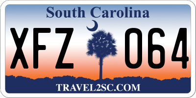 SC license plate XFZ064