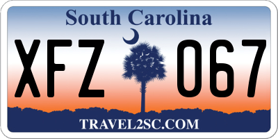 SC license plate XFZ067