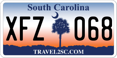 SC license plate XFZ068