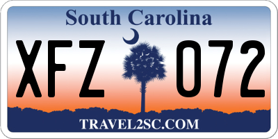 SC license plate XFZ072