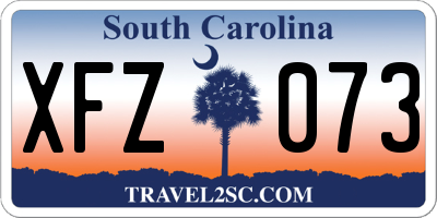 SC license plate XFZ073