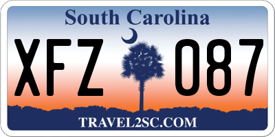 SC license plate XFZ087