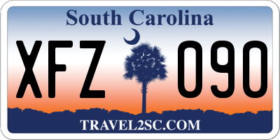 SC license plate XFZ090