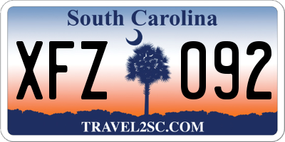 SC license plate XFZ092