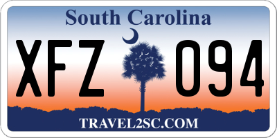 SC license plate XFZ094