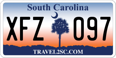 SC license plate XFZ097