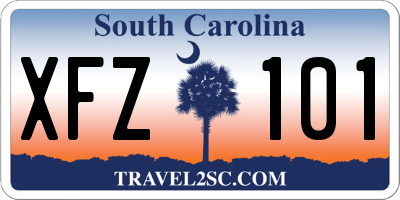 SC license plate XFZ101