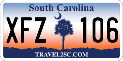 SC license plate XFZ106