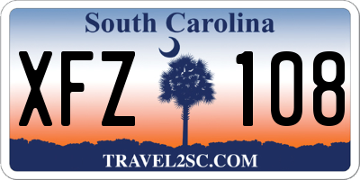 SC license plate XFZ108