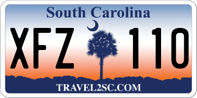 SC license plate XFZ110