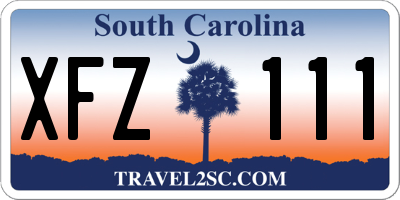SC license plate XFZ111