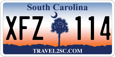 SC license plate XFZ114