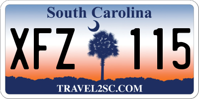 SC license plate XFZ115