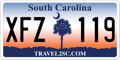 SC license plate XFZ119