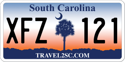 SC license plate XFZ121
