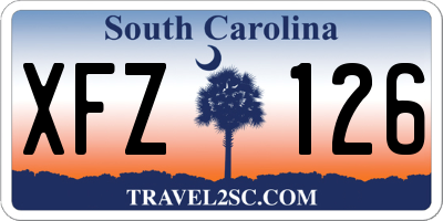 SC license plate XFZ126