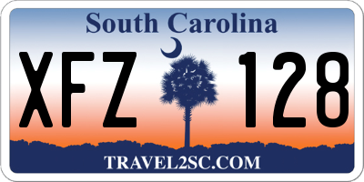 SC license plate XFZ128