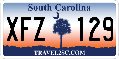 SC license plate XFZ129