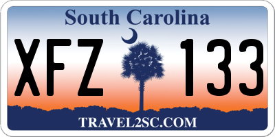 SC license plate XFZ133
