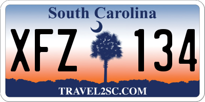 SC license plate XFZ134
