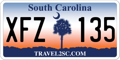 SC license plate XFZ135