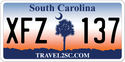 SC license plate XFZ137