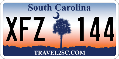 SC license plate XFZ144