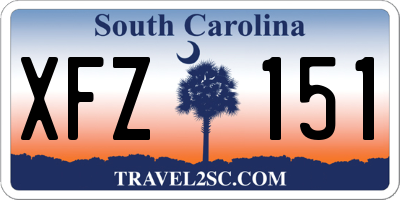 SC license plate XFZ151