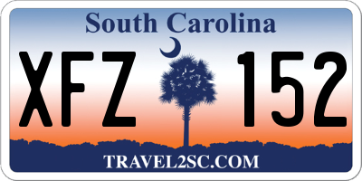 SC license plate XFZ152