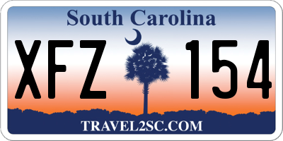 SC license plate XFZ154
