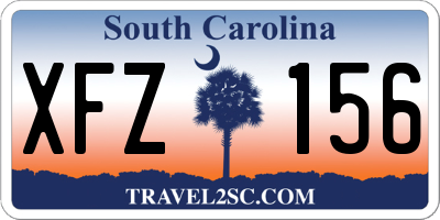 SC license plate XFZ156